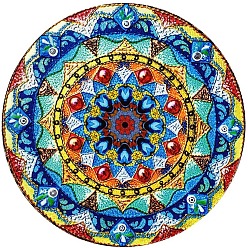 Цветок Резиновый с тканевым ковриком для мыши, плоско-круглые, цветок, 200x2 мм