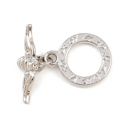 Ring Латуни Переключить застежками, без кадмия и без свинца, долговечный, платина, кольцо, 9~19.5x16~23.5x1.5~7.5 мм, отверстие : 2.5 мм