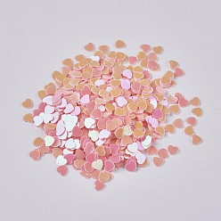 Pink Украшение аксессуаров пластиковая пайетка / блестки бисер, нет отверстий / неосвещенных бусинок, сердце, розовые, 2.7x3x0.3 мм, о 173075 шт / фунт
