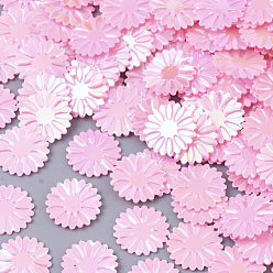 Pink Аксессуары для орнаментов, пластиковые пайетки / блестки из пвх, AB цвет, цветок, розовые, 9x0.5 мм, около 20000 шт / 500 г