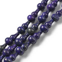 Lapis Lazuli Natural Lapis Lazuli Beads Strands, Gourd, 17.5~18.5x9.5~10mm, Hole: 1.2mm, about 23~24pcs/strand, 16.14~16.34 inch(41~41.5cm)