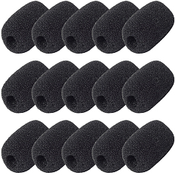 Черный Мини-микрофонный чехол-губка, чёрные, 29.5x23x21 мм, 15 шт