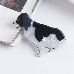 Черный Заколки для волос из пвх, с металлическими поиск, чёрные, 42x26 мм