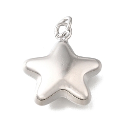 Платина Латунные подвески, звезды прелести, с прыжковых колец, без кадмия и без свинца, долговечный, стойки покрытие, платина, 22x20x7.5 мм, отверстие : 4 мм