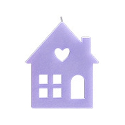 White DIY House with Heart Pattern Candle Silicone Molds, for Candle Making, White, 111x94x21mm