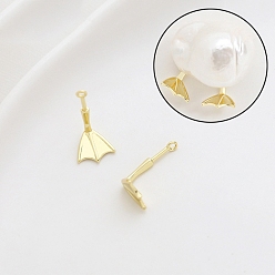 Настоящее золото 14K Латунные штифты, для изготовления жемчуга в стиле барокко призрачной ведьмы, форма утиной паутины, реальный 14 k позолоченный, 10x9 мм