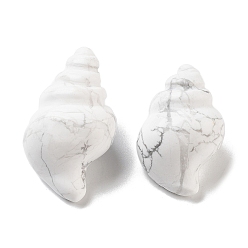 Говлит Резные фигурки из натурального хаулита, для украшения рабочего стола домашнего офиса, формы раковины, 36~38x20.5~22x17~19.5 мм