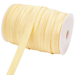 Beige Flache elastische Gummikordel / -band, Gewebekleidungsnähzubehör, beige, 15 mm, ca. 75 m / Rolle