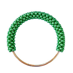 Зеленый Ручки для сумок из искусственного жемчуга, ручки для сумочек в форме колец, зелёные, 110x120x8 мм
