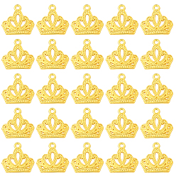 Золотой 60 подвески из сплава шт., корона, золотые, 17x18 мм