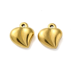 Золотой 304 подвески из нержавеющей стали, шарма сердца, золотые, 15x14x6 мм, отверстие : 1.2 мм