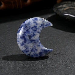 (306FM) Жонкиль матовый с лаймовой подкладкой Натуральный голубой точечный массажер из яшмы с пальмовым камнем, Камень беспокойства для терапии беспокойства, луна, 30x25x8 мм