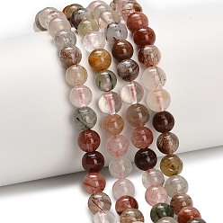Rutilated Кварц Нити бусин из натурального многоцветного рутилового кварца, круглые, 6 мм, отверстие : 1 мм, около 62 шт / нитка, 15.35'' (39 см)