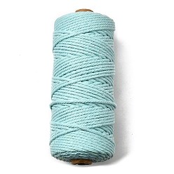 Небесно-голубой 100 м хлопчатобумажных нитей для рукоделия., голубой, 3 мм, около 109.36 ярдов (100 м) / рулон
