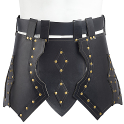 Черный Юбка-набедренник из искусственной кожи в средневековом стиле эпохи Возрождения, чёрные, 312x270x3.5 мм