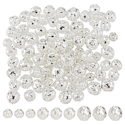 Посеребрённый 90 шт. 3 стили долговечные полые латунные бусины с покрытием, филигранные бусы, 925 серебро покрытием, 4~5.5x3.5~5 мм, отверстие : 1.2~2 мм, 30 шт / стиль