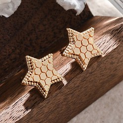 Настоящее золото 18K Латунь серьги, звезда, реальный 18 k позолоченный, 11x11 мм