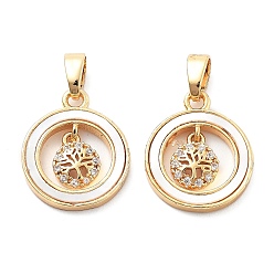 Настоящее золото 18K Латунные микро проложить кубического циркония подвески, без кадмия, без никеля и без свинца, с оболочкой, кольцо с подвеской в виде снежинки, реальный 18 k позолоченный, 15.5x13x2 мм, отверстие : 5x2.5 мм