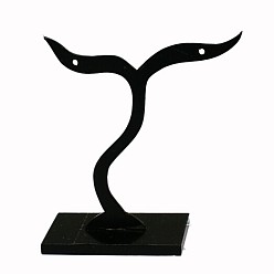 Black Plastic Earring Display Stand, Jewelry Display Rack, Jewelry Tree Stand, 2.5cm wide, 7cm long, 7cm high