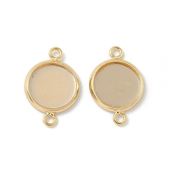Настоящее золото 24K Плоский контур с латунным контуром кабошона, стеллажное покрытие круглые пустые поддоны с окантовкой, долговечный, без свинца и без кадмия, реальный 24 k позолоченный, лоток : 10 мм, 18x12x2 мм, отверстие : 1.5 мм
