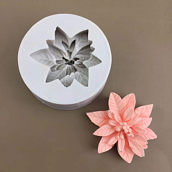 Белый Цветочные силиконовые формы для пищевых продуктов своими руками, формы помады, формы для литья смолы, для шоколада, конфеты, изготовление ювелирных изделий на основе смолы и эпоксидной смолы, белые, 70x28 мм, внутренний диаметр: 52x53x23 мм