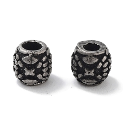 Античное Серебро Столбец 304 из нержавеющей стали бусины, античное серебро, 4.5x4.5 мм, отверстие : 2 мм