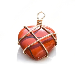 Красный Камень Природные красной яшмы подвески, сердце прелести, 20 мм