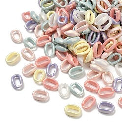(52) Непрозрачная лаванда Непрозрачные акриловые быстроразъемные соединения, овальные, разноцветные, 15.5x11x6 мм, внутренний диаметр: 10.5x4.5 мм, Около 1562 шт / 500 г