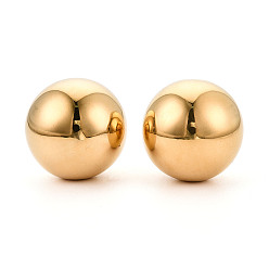 Настоящее золото 14K 304 из нержавеющей стали бусы, круглые, реальный 14 k позолоченный, 20 мм, отверстие : 2.2~2.8 мм