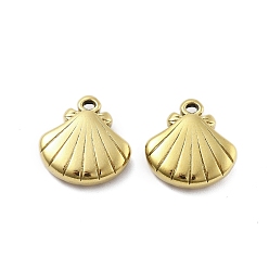 Shell Shape 304 подвески из нержавеющей стали, ионное покрытие (ip), морские животные, формы раковины, 14.5x13.5x4 мм, отверстие : 1.2 мм