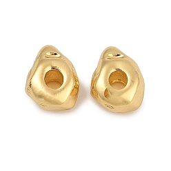 Настоящее золото 18K Латунные бусины, самородки, реальный 18 k позолоченный, 7x5.5x4 мм, отверстие : 1.7~2 мм