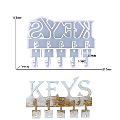 Key Стойка для ключей своими руками, пищевая силиконовая форма, формы для литья смолы, для уф-смолы, изготовление изделий из эпоксидной смолы, ключ, 155x210x9 мм