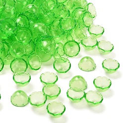 Лайм Прозрачные колпачки акриловая бисера, цветок, желто-зеленые, 21.5~22x12 мм, отверстие : 2.2 мм