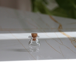 Clear Glass Bottles Ornament, Micro Landscape Home Dollhouse Accessories, Pretending Prop Decorations, Clear, 1.5x1.9cm