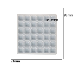 Квадрат Подвески квадратной формы, сделай сам, пищевая силиконовая форма, формы для литья смолы, для уф-смолы, изготовление изделий из эпоксидной смолы, квадратный, 93x93x5 мм