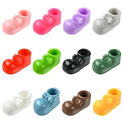 (52) Непрозрачная лаванда 60шт 12 цветные кабошоны из непрозрачной смолы, ботинок с бантом, разноцветные, 25x14x12.5 мм, 5 шт / цвет