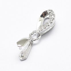 Платина Антикоррозийное покрытие родием 925 подвеска из стерлингового серебра с микропаве из кубических цирконий, ледоруб и щепотку поручительств, слеза, платина, 15 мм, отверстие : 1.5~2x6 мм, штифты : 0.6 мм