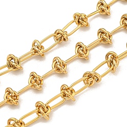 Настоящее золото 18K 10М-ионное покрытие (IP) 304 Цепи с овальными и узловыми звеньями из нержавеющей стали, несварные, с катушкой, реальный 18 k позолоченный, 6.5~11.5x6~10.5x1.2~6.5 мм