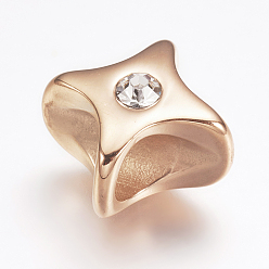 Золотой Ионное покрытие (ip) 316 многожильные звенья из хирургической нержавеющей стали, со стразами, звезда, золотые, 15x14.5x8 мм, отверстие : 5 мм