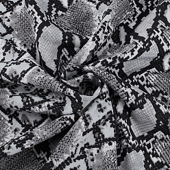 Черный Ткань из полиэстера с текстурой змеиной кожи, для аксессуаров для одежды, чёрные, 1000x1500x0.3 мм