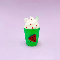 Зеленый лайм Пластиковые подвески из пвх, мороженое напитки чары, зеленый лайм, 50x40 мм