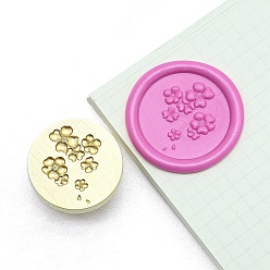 Цветок Круглые латунные головки штампа, золотые, цветок, 25 мм