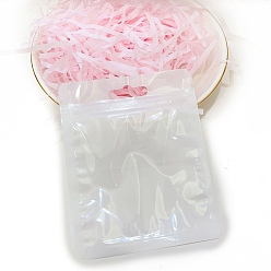 Белый Пластиковые пакеты Инь-Янь цвета макарон с застежкой-молнией, многоразовые упаковочные пакеты, пакеты с самоуплотнением, прямоугольные, белые, 10x8.5 см