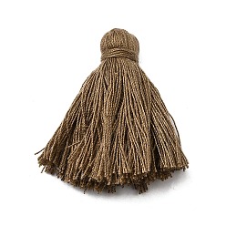 Коричневый Хлопковые подвески с кисточками, кофе, 45~48x30~36 мм