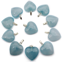 Аквамарин Натуральный аквамарин кулон, сердцевидная, 20 мм