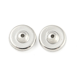 Platine Ccb perles en plastique, plat rond, platine, 12.5x5.5mm, Trou: 1.4mm