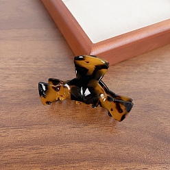 Темно-Золотистый Заколки для волос из ацетата целлюлозы (смола) с бантиком, аксессуары для волос для девочек и женщин, темные золотарник, 46x76 мм