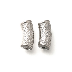 Нержавеющая Сталь Цвет 304 стальные изогнутые шарики из нержавеющей трубки, сердце, цвет нержавеющей стали, 12x5 мм, отверстие : 1.8 мм