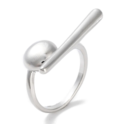 Платина Латунные открытые манжеты с покрытием стойки, долговечный, без кадмия и без свинца, овал и палка, платина, регулируемый