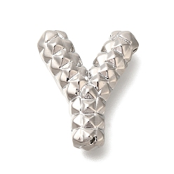 Letter Y Стойки покрытие, Латунные подвески, без кадмия и без свинца, подвески с буквой az~z, Письмо Y, 20.5~22x12.5~24x5~6.5 мм, отверстие : 2.5x3 мм